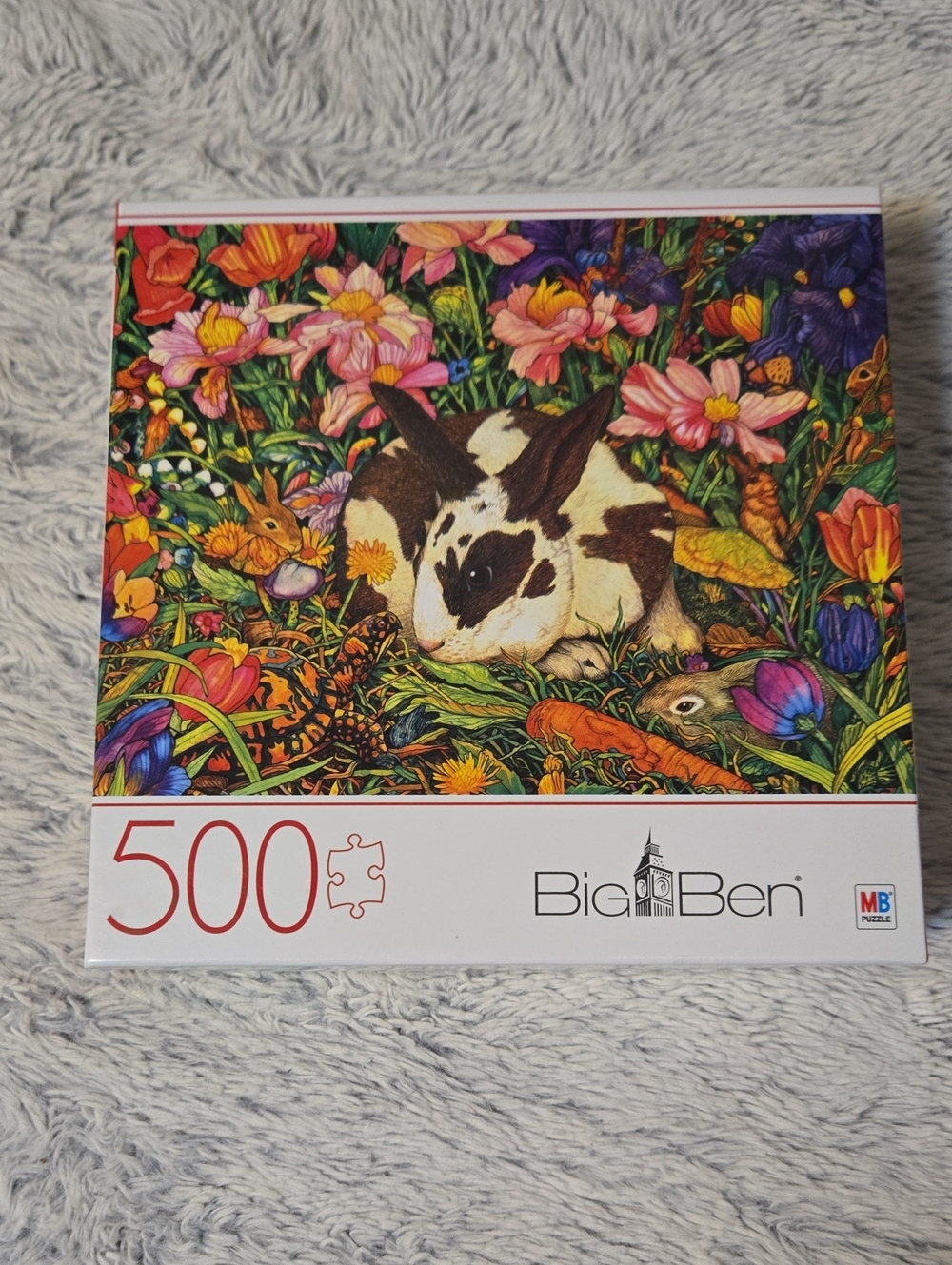 Big Ben Garden Bunnies 500 Piece Puzzle With Flowers And Animals